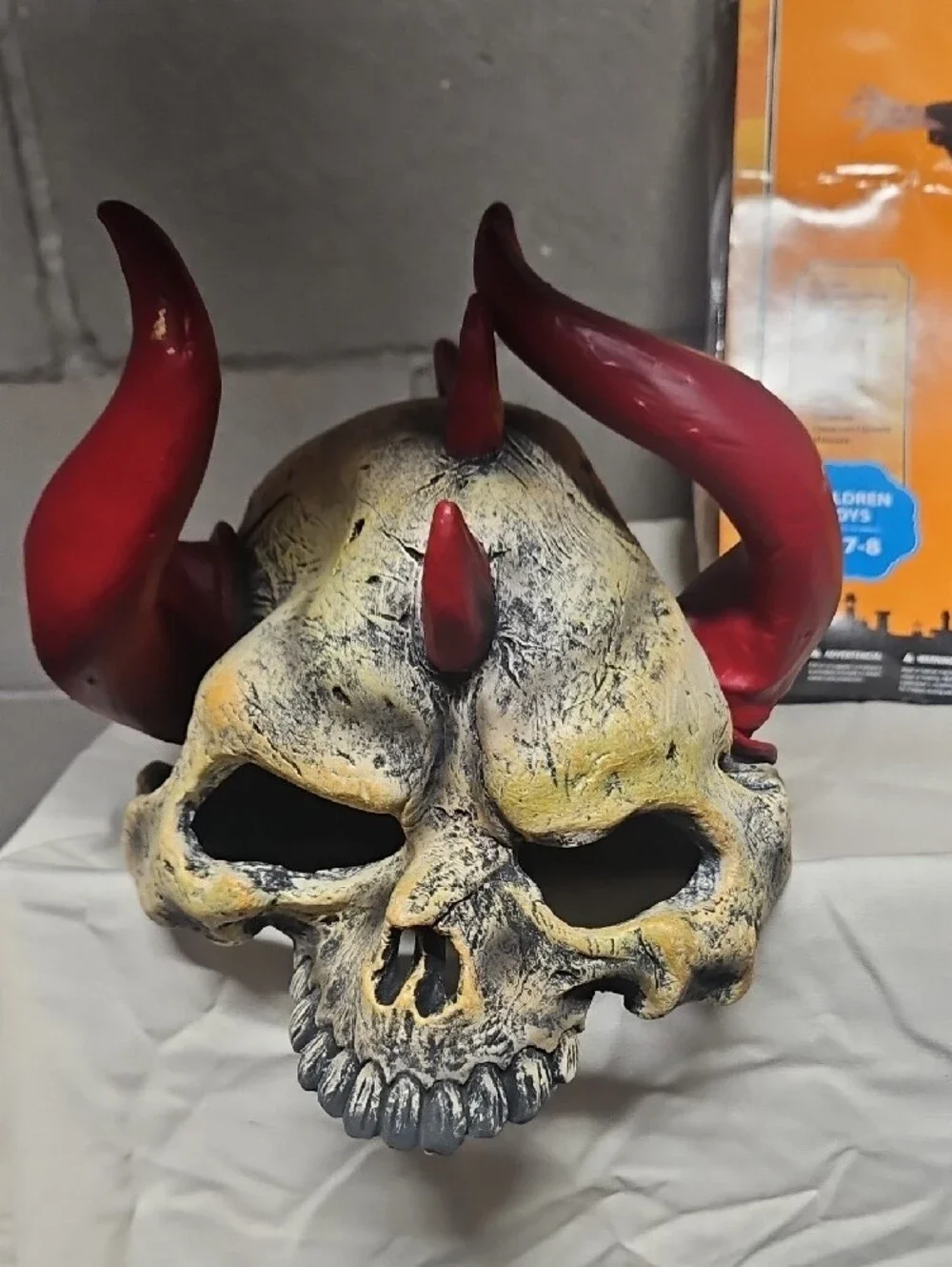 Skull Ribcage Devil Kids Costume - Black and Red